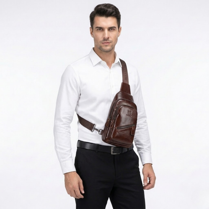 Marcello – Sacoche Bandoulière Homme Grande Capacité en Cuir