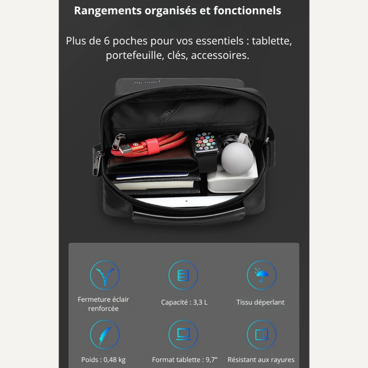 Mattia – Petite Sacoche Homme Étanche