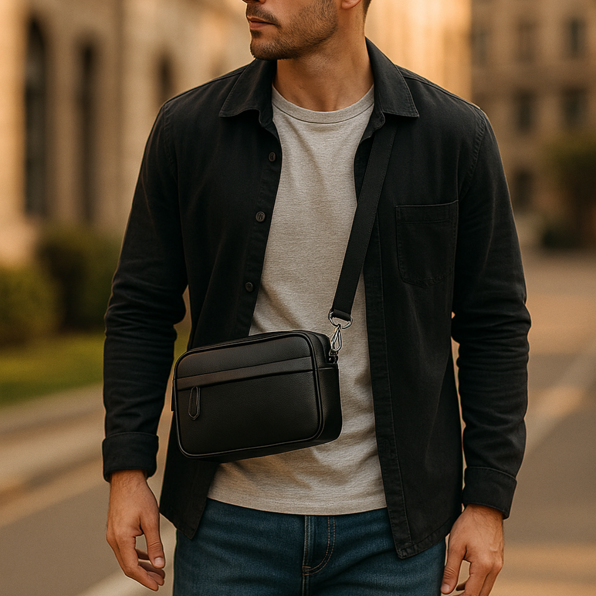 Claudio – Sacoche Bandoulière Homme rectangulaire Distinguée pour Affirmer son Style