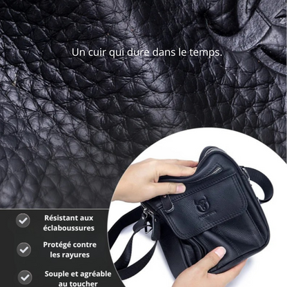 Christian – Sacoche Homme Cuir Compacte et Pratique