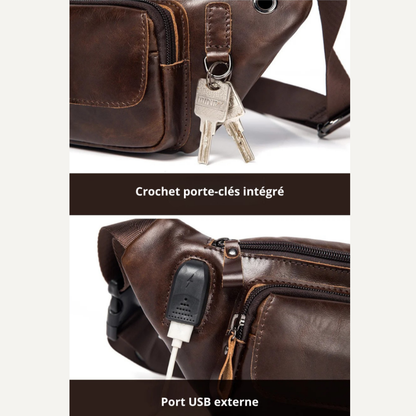 Placido – Sacoche Banane Homme Chic pour Voyage et Liberté