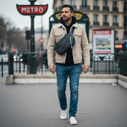 Ruggero – Sacoche Bandoulière Homme Grande Capacité pour Sport et Voyage