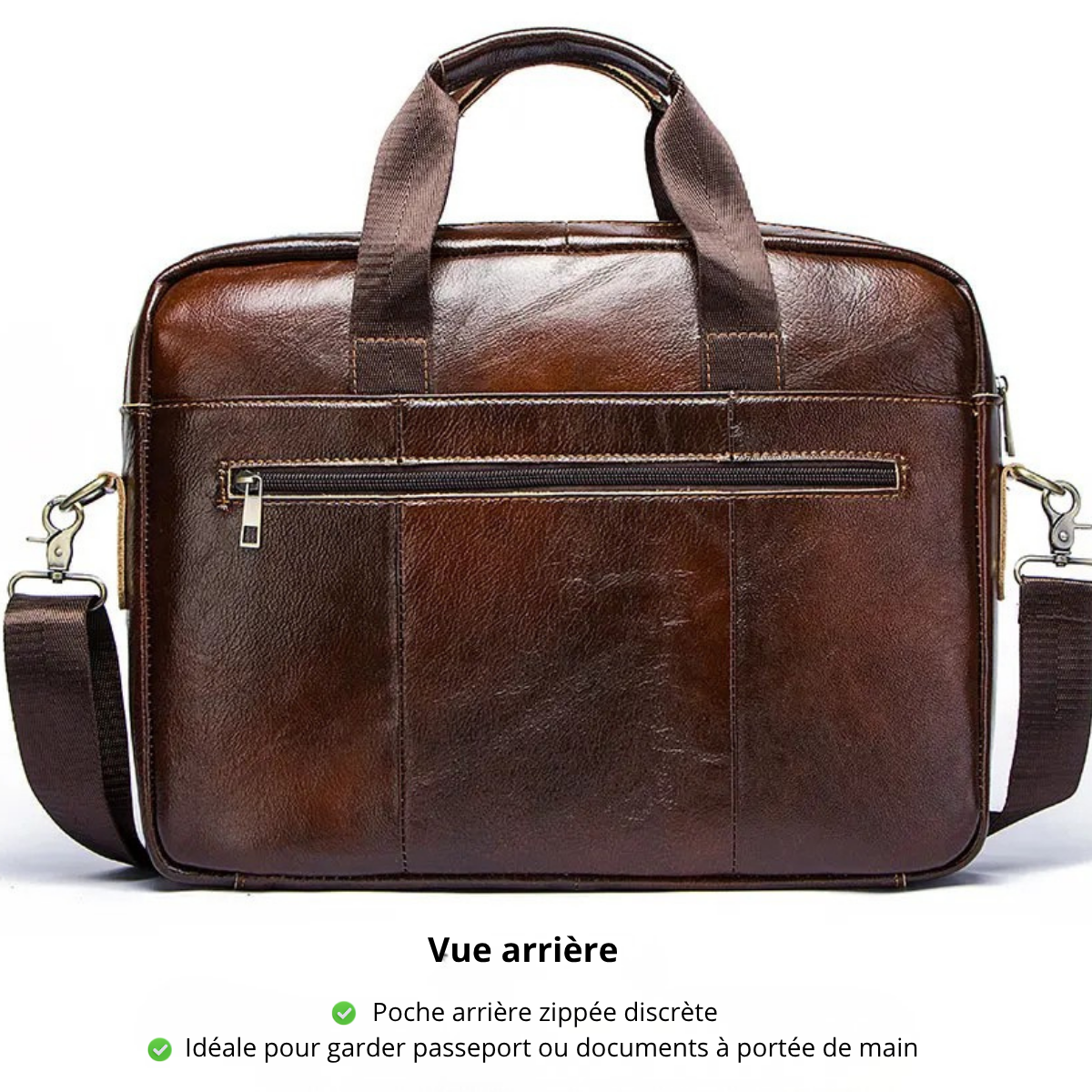 Marco – Sacoche Ordinateur Homme en Cuir Véritable