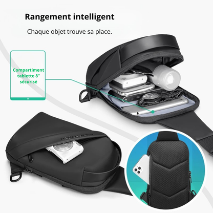 Renato – Sacoche Bandoulière Homme Confortable pour Ville et Moto