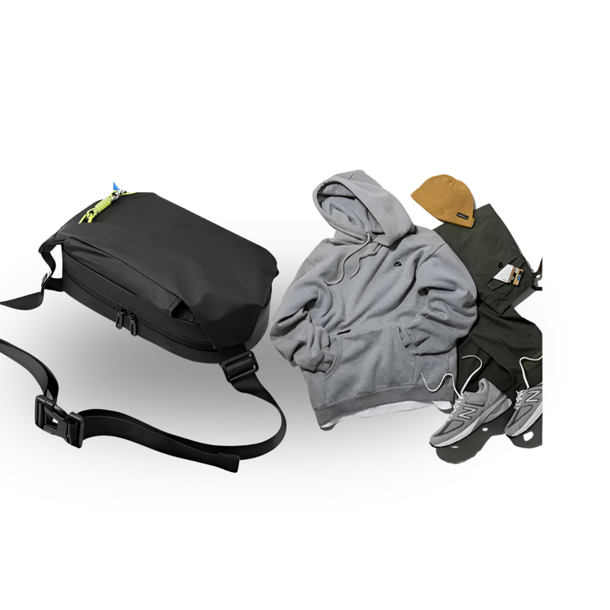 Ruggero – Sacoche Bandoulière Homme Grande Capacité pour Sport et Voyage