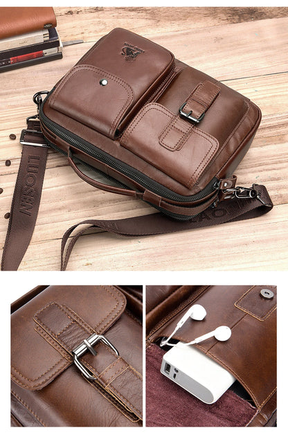 Ettore – Sacoche Homme Luxe en Cuir Véritable & Élégance Professionnelle