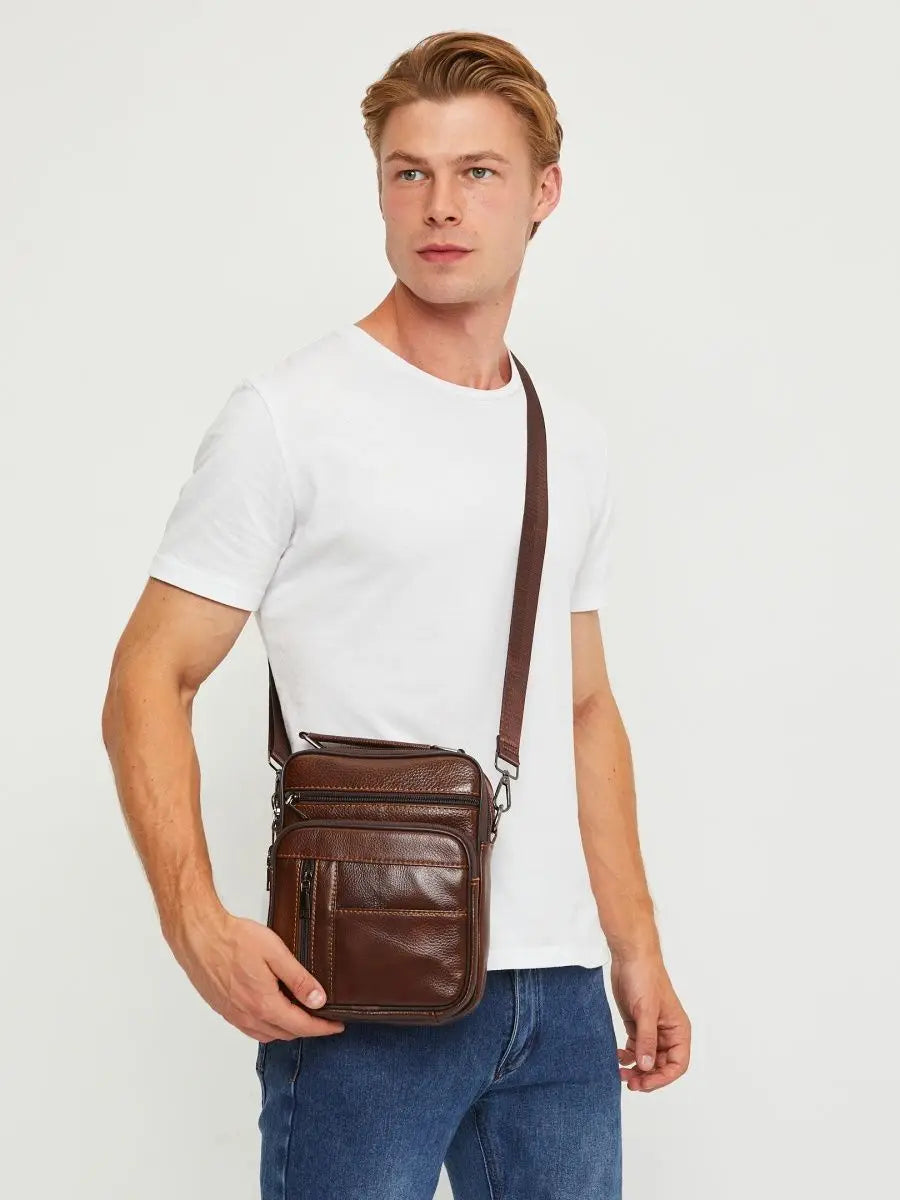 Salvo – Sacoche Homme Luxe en Cuir Véritable & Élégance Décontractée