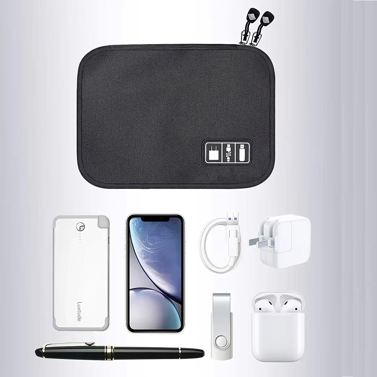 Organiseur de Câbles & Accessoires – Grande Capacité, Étanche et Ultra-Pratique