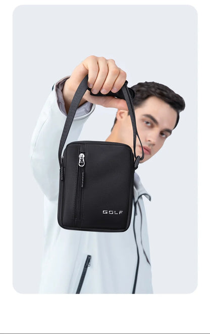 Benedetto – Petite Sacoche Homme Noire en Oxford Légère et Moderne