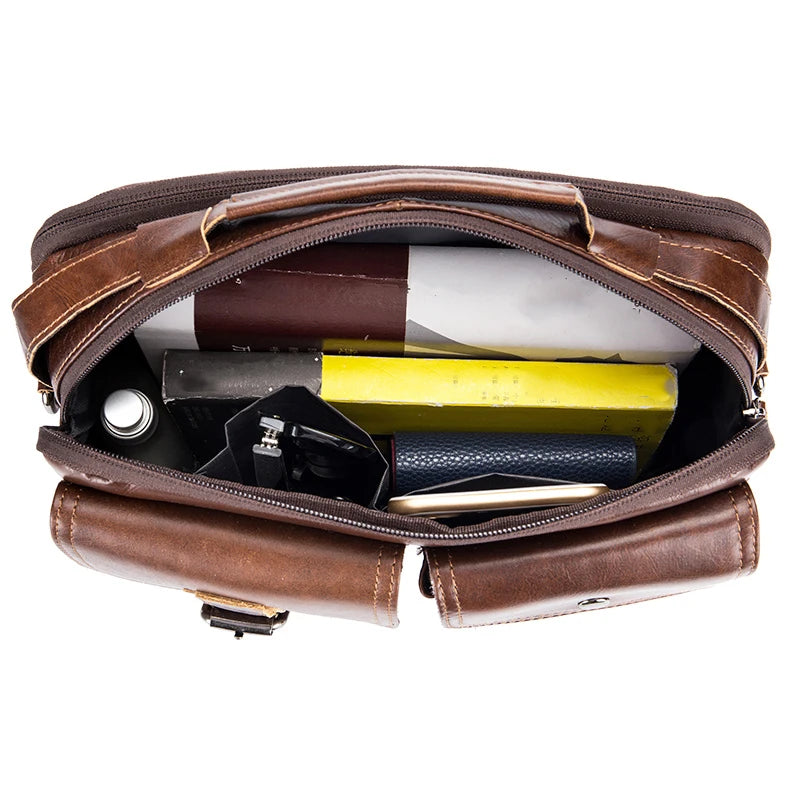Ettore – Sacoche Homme Luxe en Cuir Véritable & Élégance Professionnelle