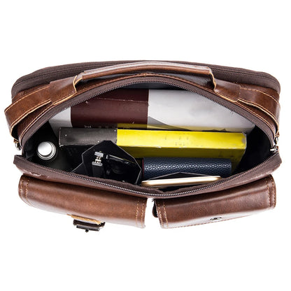 Ettore – Sacoche Homme Luxe en Cuir Véritable & Élégance Professionnelle