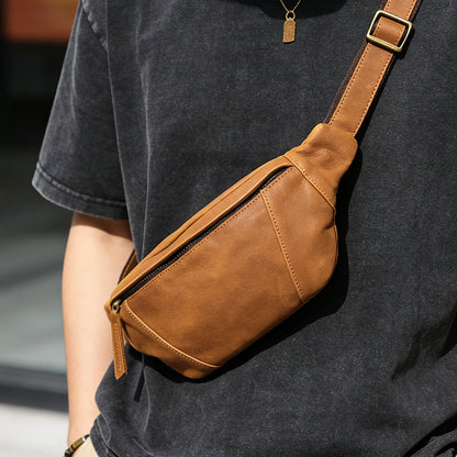 Diego – Sacoche Banane Homme Cuir Véritable Souple et Légère