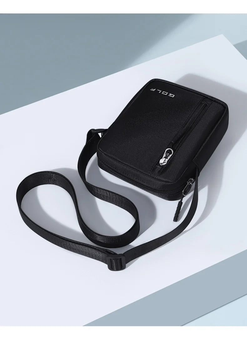 Benedetto – Petite Sacoche Homme Noire en Oxford Légère et Moderne