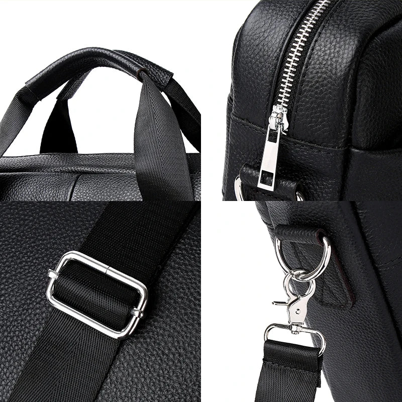 Raffaele – Sacoche Ordinateur Homme en Cuir Véritable