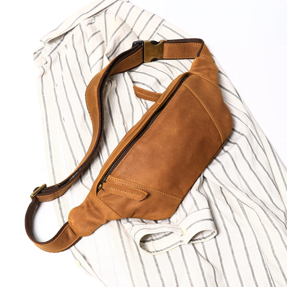 Diego – Sacoche Banane Homme Cuir Véritable Souple et Légère