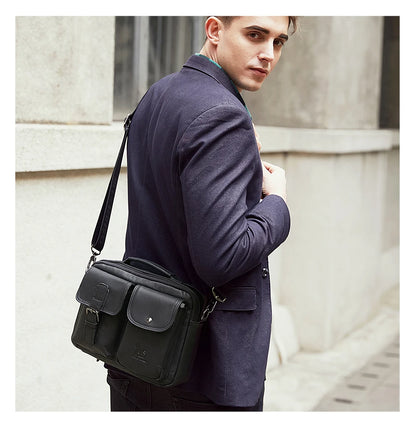 Ettore – Sacoche Homme Luxe en Cuir Véritable & Élégance Professionnelle