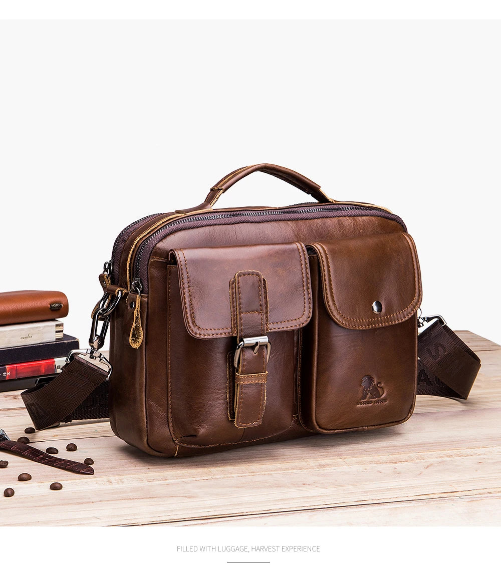 Ettore – Sacoche Homme Luxe en Cuir Véritable & Élégance Professionnelle