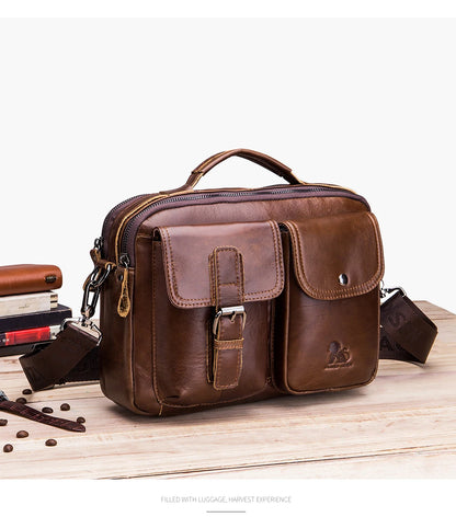 Ettore – Sacoche Homme Luxe en Cuir Véritable & Élégance Professionnelle