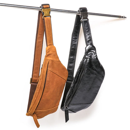 Diego – Sacoche Banane Homme Cuir Véritable Souple et Légère