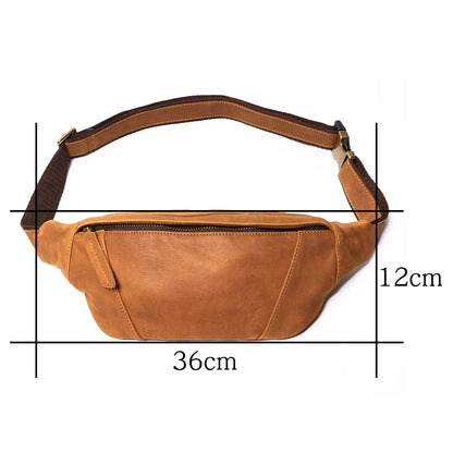 Diego – Sacoche Banane Homme Cuir Véritable Souple et Légère