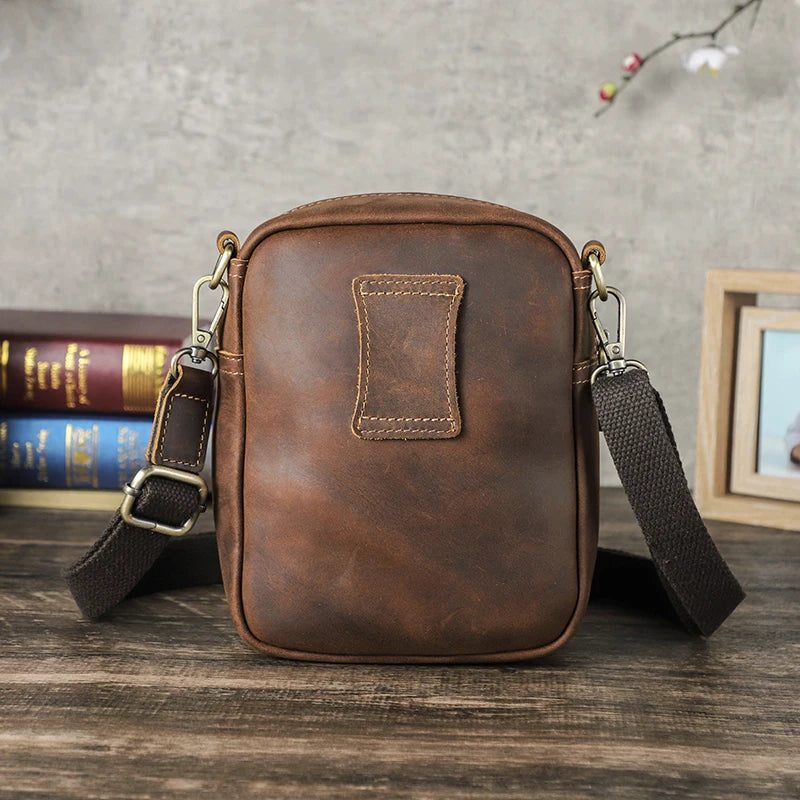 Christoforo – Petite Sacoche Homme en Cuir Élégante et Robuste