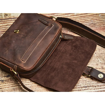 Andréa – Sacoche Bandoulière Homme Cuir Naturel Robuste et Élégant