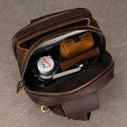 Gennaro – Sacoche Bandoulière Homme Pratique pour Plus d’Autonomie