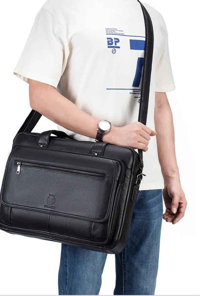 Pellegrino – Sacoche Ordinateur Homme en Cuir Professionnelle