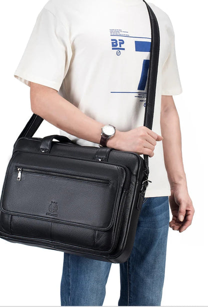 Pellegrino – Sacoche Ordinateur Homme en Cuir Professionnelle