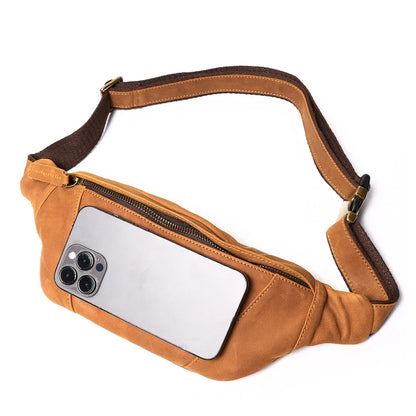 Diego – Sacoche Banane Homme Cuir Véritable Souple et Légère