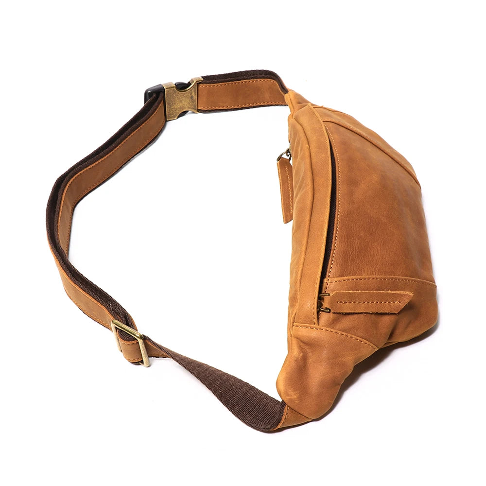 Diego – Sacoche Banane Homme Cuir Véritable Souple et Légère