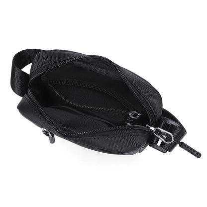 Benedetto – Petite Sacoche Homme Noire en Oxford Légère et Moderne