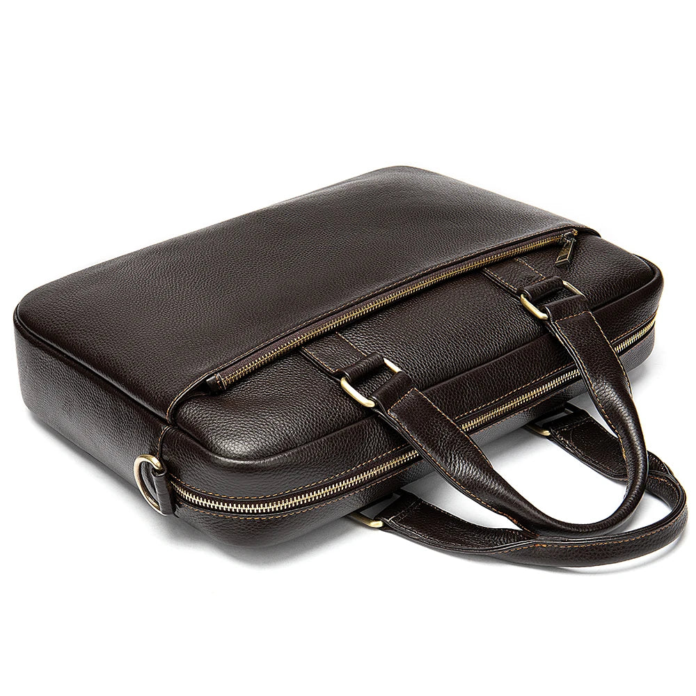 Sebastiano – Sacoche Ordinateur Homme en Cuir Véritable Élégante et Professionnel