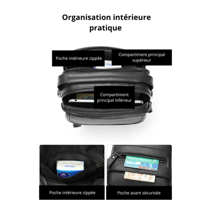 Felice – Sacoche Bandoulière Homme en Cuir Véritable pour Élégance et Durabilité