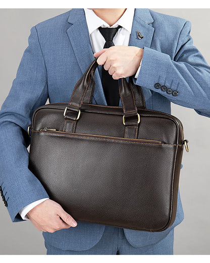 Sebastiano – Sacoche Ordinateur Homme en Cuir Véritable Élégante et Professionnel