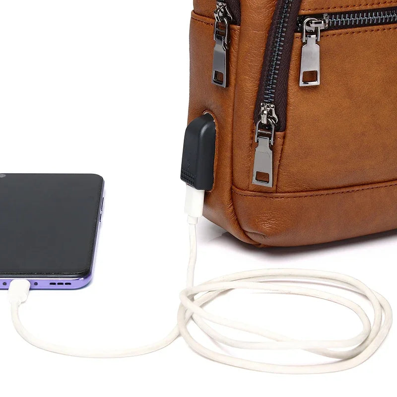 Tiziano – Sacoche Bandoulière Homme Connectée et Spacieuse