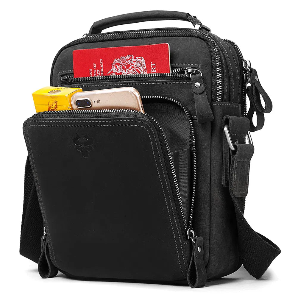 Enzo – Sacoche Bandoulière Homme Authentique en Cuir Vintage