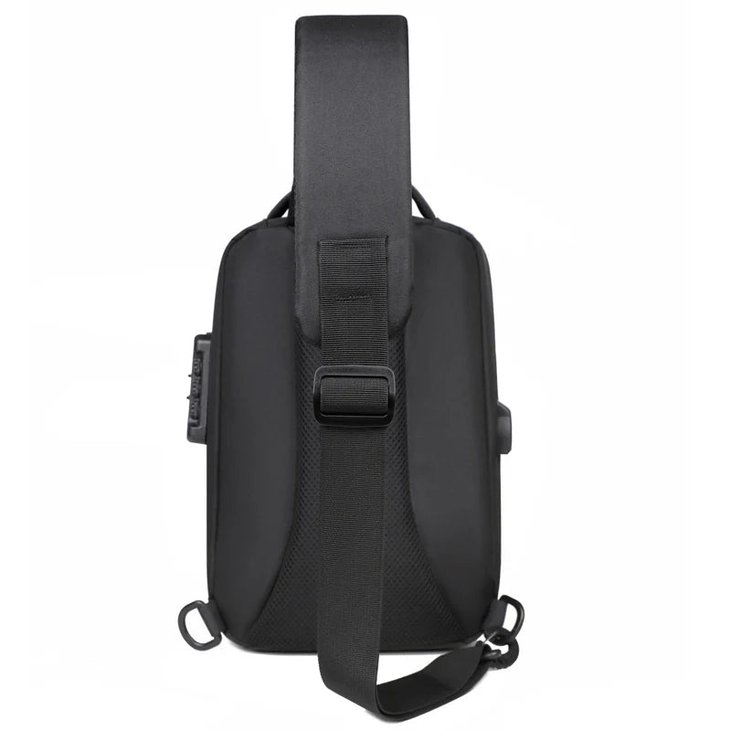 Urbano – Sacoche Bandoulière Antivol avec Verrou à Code & Port USB, Sécurité