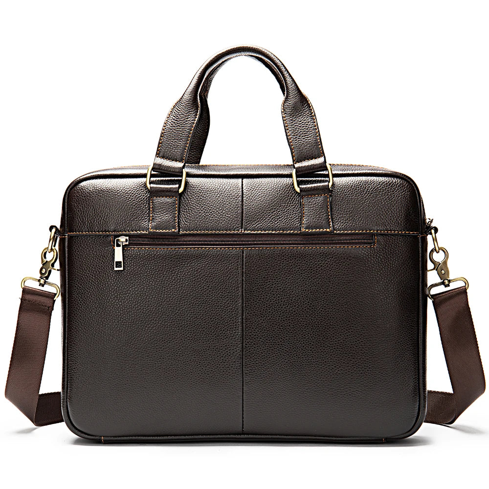 Sebastiano – Sacoche Ordinateur Homme en Cuir Véritable Élégante et Professionnel