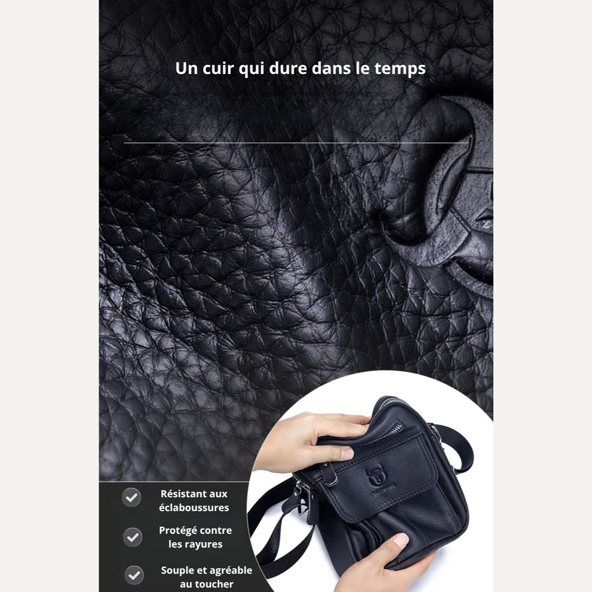 Christian – Sacoche Homme Cuir Compacte et Pratique