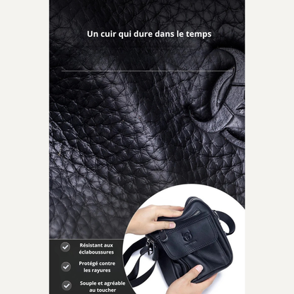 Christian – Sacoche Homme Cuir Compacte et Pratique
