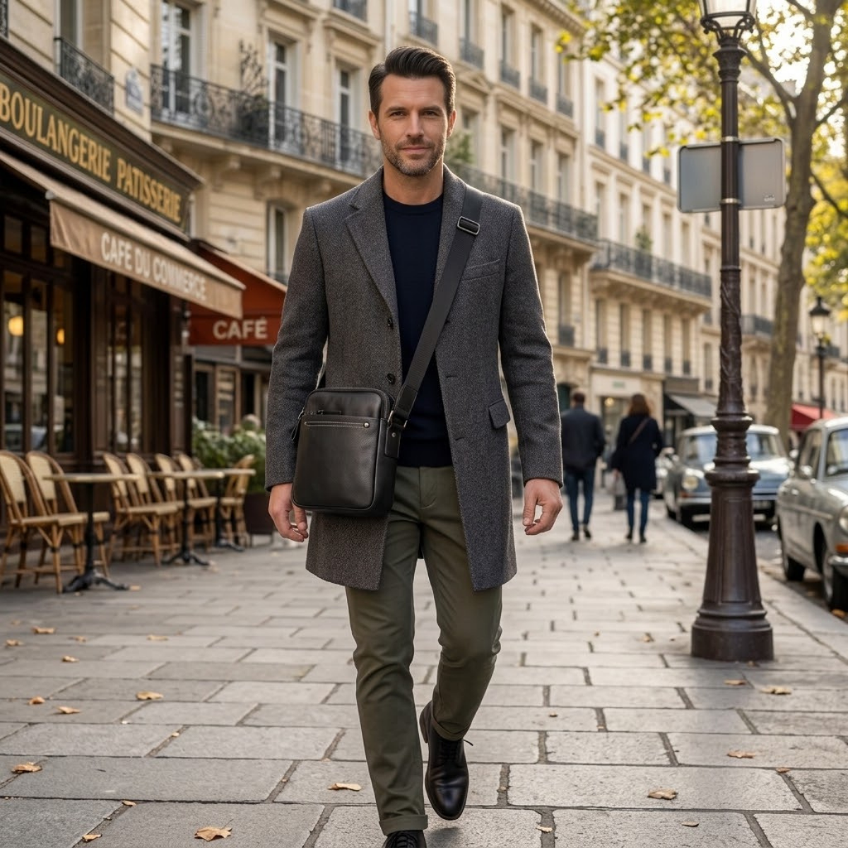 Dino – Sacoche Bandoulière Homme Cuir Multipoches