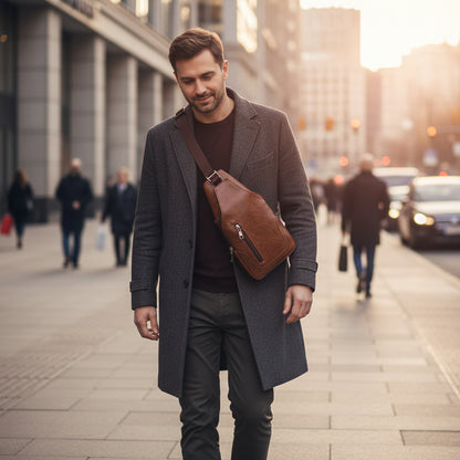 Walter – Sacoche Bandoulière Homme avec Port USB, Élégance et Fonctionnalité Réunies