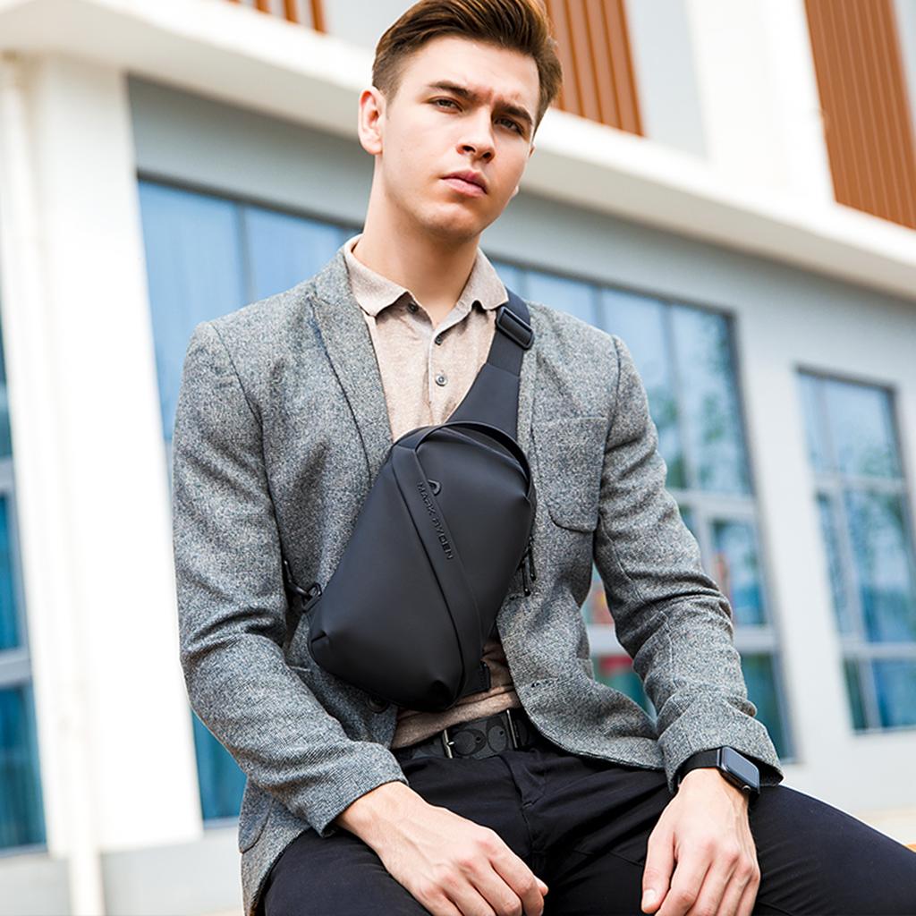 Renato – Sacoche Bandoulière Homme Confortable pour Ville et Moto