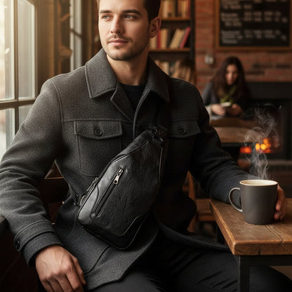 Walter – Sacoche Bandoulière Homme avec Port USB, Élégance et Fonctionnalité Réunies