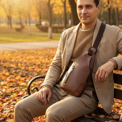 Walter – Sacoche Bandoulière Homme avec Port USB, Élégance et Fonctionnalité Réunies