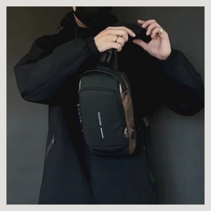 Aldo – Sacoche Bandoulière Homme Antivol et Sécurisée avec USB