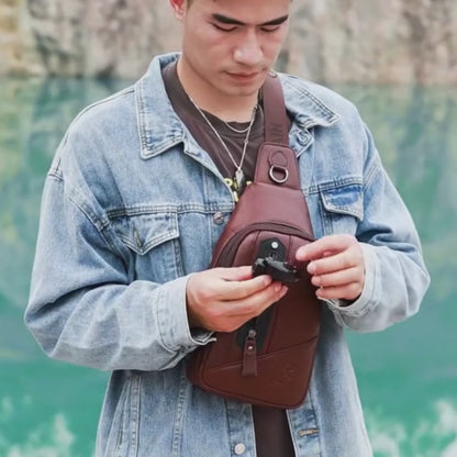 Salvatore – Sacoche Bandoulière Homme Multifonction en Cuir