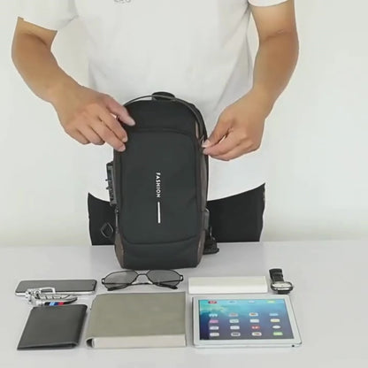 Aldo – Sacoche Bandoulière Homme Antivol et Sécurisée avec USB