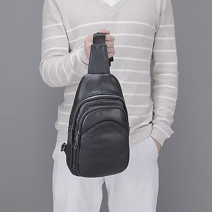 Nazario – Sacoche Bandoulière Homme en Cuir pour Mobilité